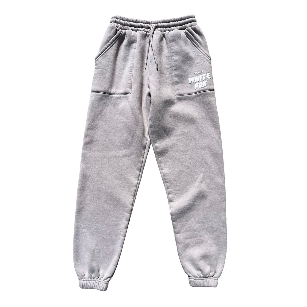 White Fox Boutique Vol 3 Gray-Taupe Fleece Joggers Sweatpants XS